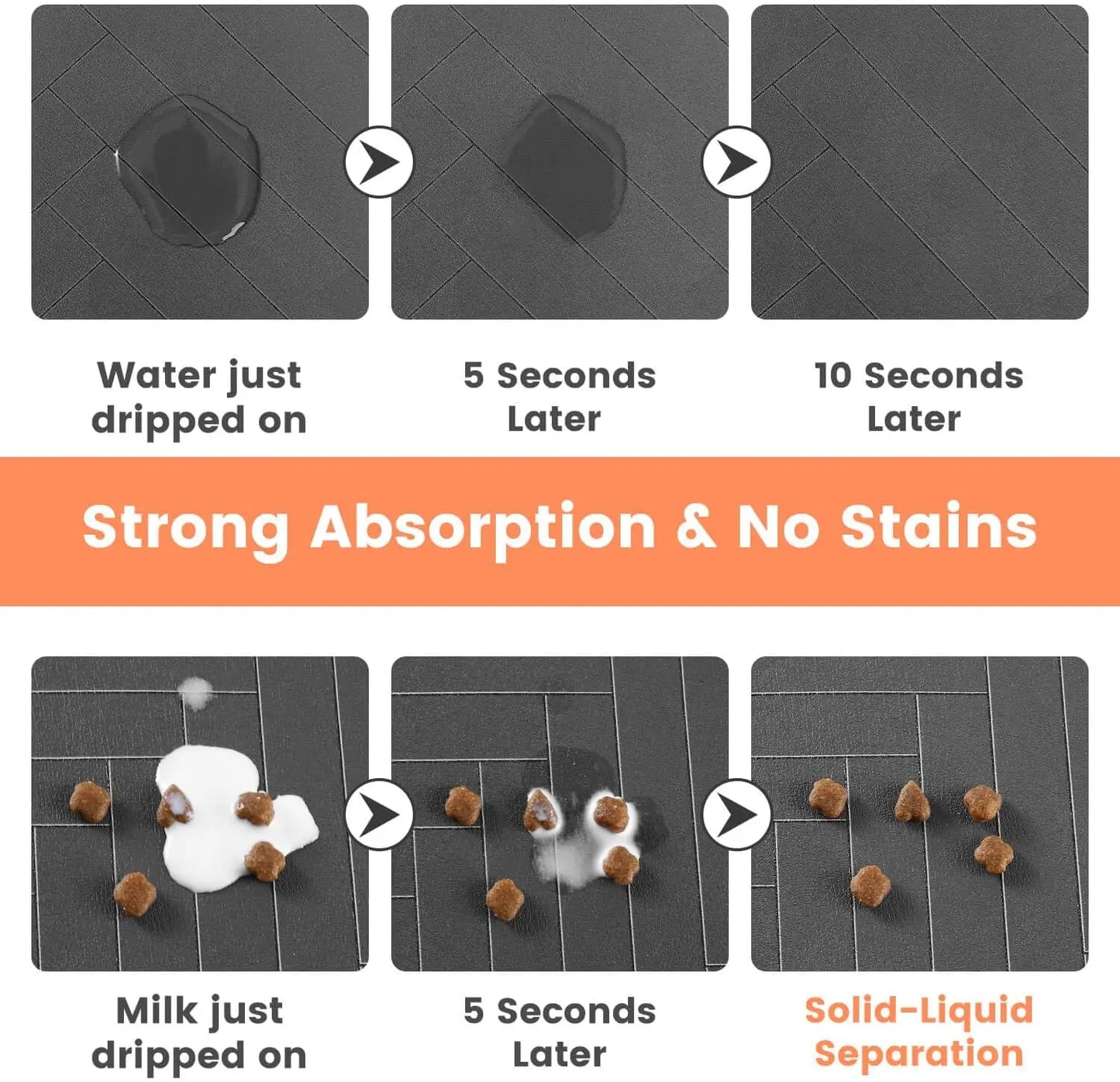 Pet Feeding Mat - Absorbent Placemat for Food and Water Bowls 🐾