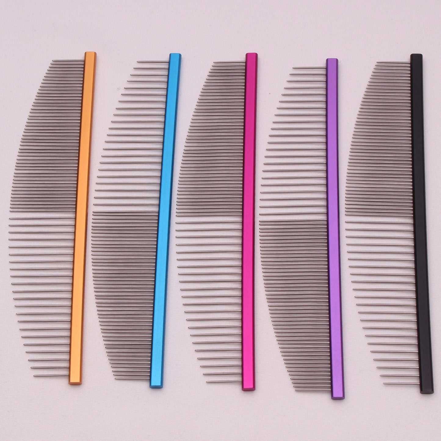 Professional Aluminum Crescent Comb - Salon-Grade Pet Grooming Tool