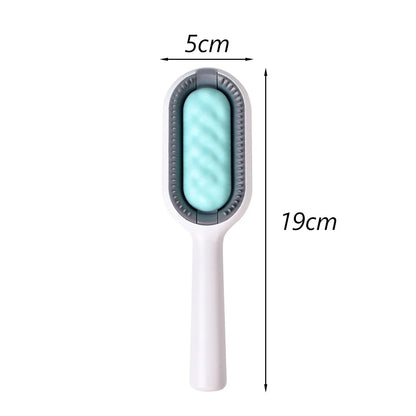 Double-Sided Pet Grooming Brush - Professional Hair Removal & Cleaning Tool