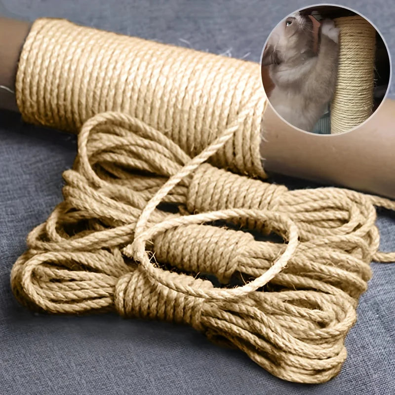 Premium Natural Sisal Rope - DIY Cat Scratching Post Material