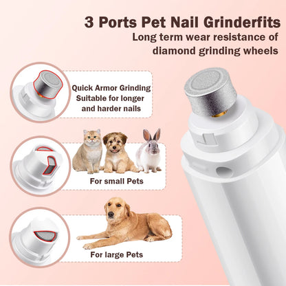 Rechargeable Pet Nail Grinder - Painless Paw Grooming Tool