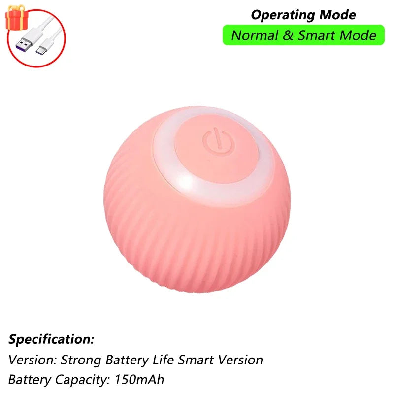 Smart Rolling Mouse Ball - USB Rechargeable Interactive Cat Toy