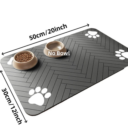Pet Feeding Mat - Absorbent Placemat for Food and Water Bowls 🐾