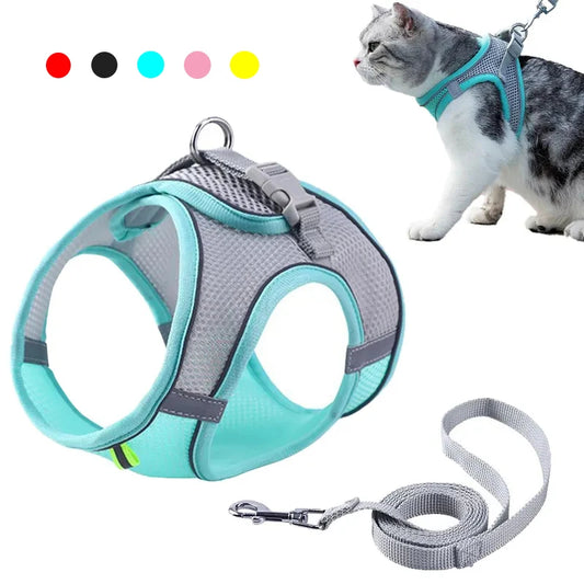 Adjustable Pet Harness & Leash Set - Safe Walking System