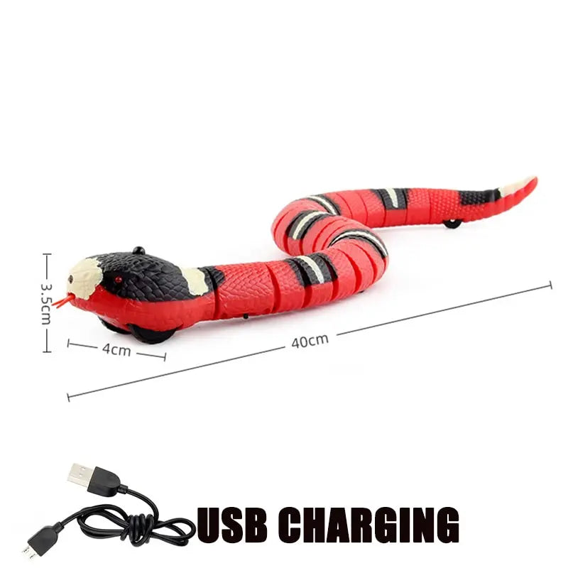 Smart Motion-Activated Snake Toy - USB Rechargeable Interactive Pet Teaser