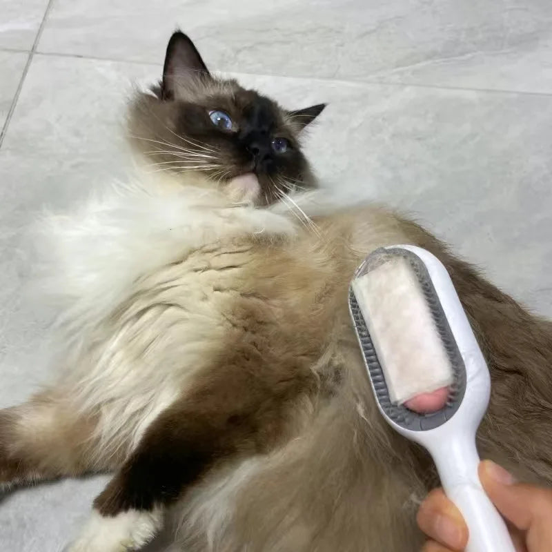 Double-Sided Pet Grooming Brush - Professional Hair Removal & Cleaning Tool