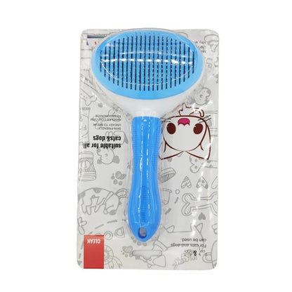 Self-Cleaning Slicker Pet Brush - One-Touch Hair Release System