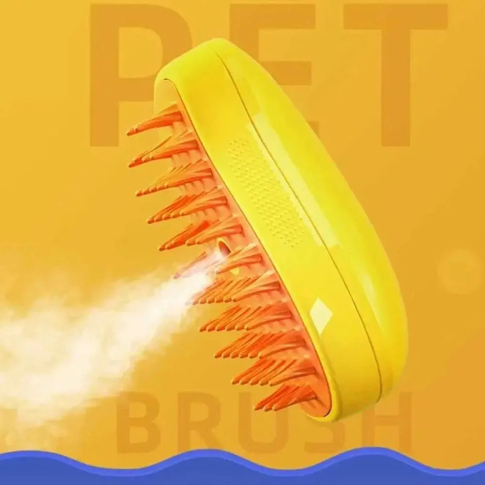 Electric Mango Pet Spray Brush - One-Touch Grooming & Massage System
