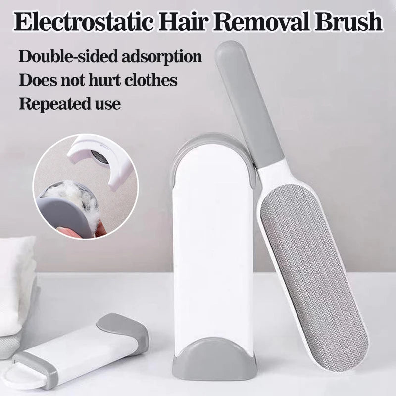 Brosse Magique Réutilisable pour Charpie et Poils - Brosse Statique Autonettoyante

