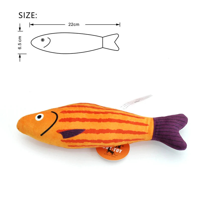 Interactive 3D Fish Catnip Toy - Realistic Plush with Sound & Crinkle
