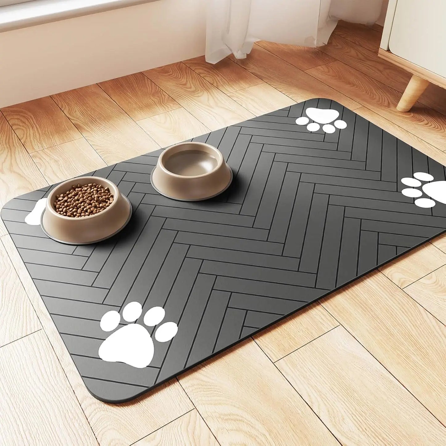 Pet Feeding Mat - Absorbent Placemat for Food and Water Bowls 🐾