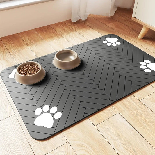 Pet Feeding Mat - Absorbent Placemat for Food and Water Bowls 🐾