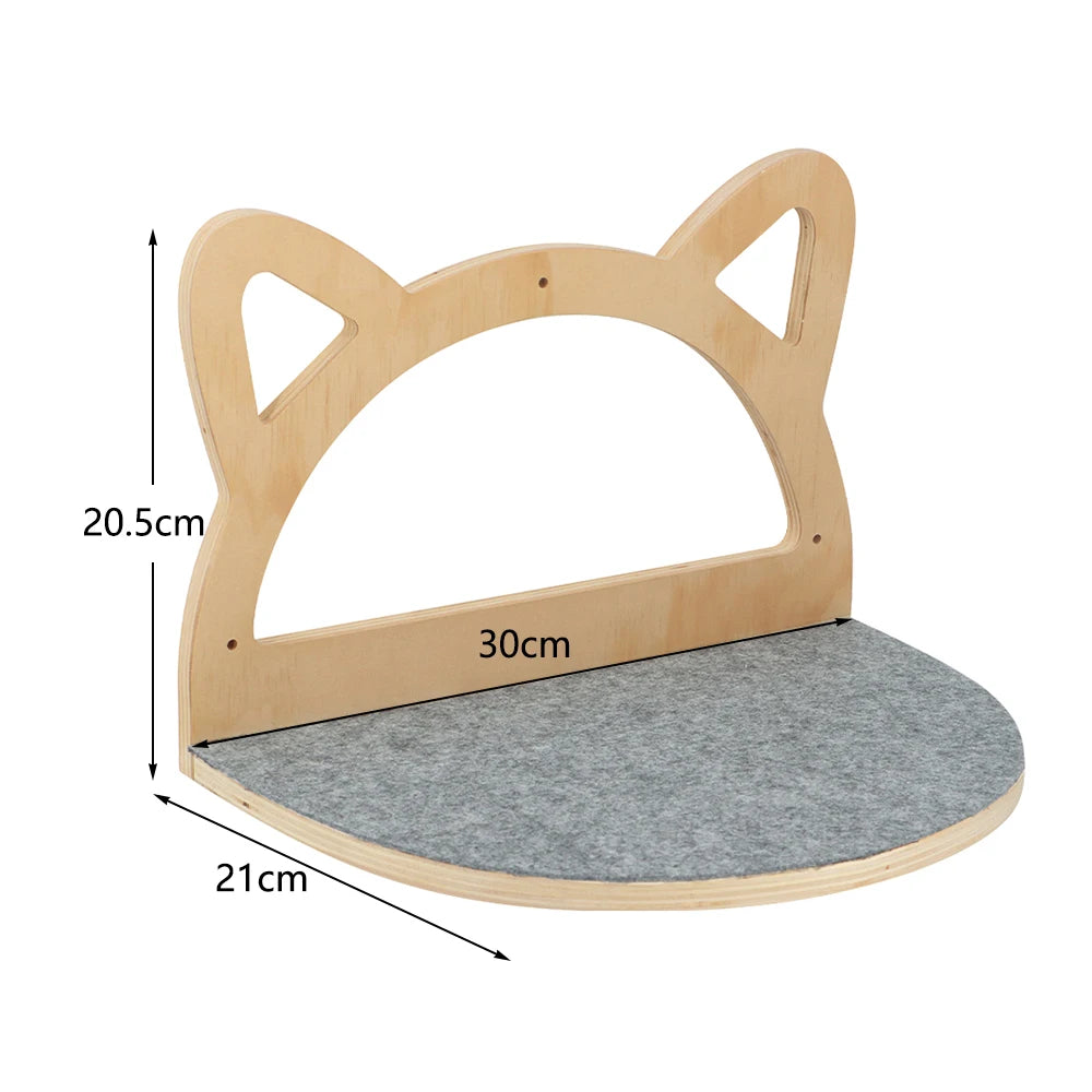 4-Step Wall-Mounted Cat Climbing Stairway - Sisal Scratch Posts