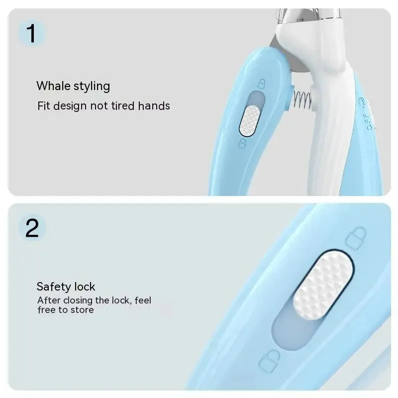2-in-1 LED Electric Pet Nail Care Kit - Clipper & Grinder