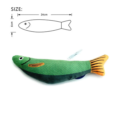 Interactive 3D Fish Catnip Toy - Realistic Plush with Sound & Crinkle