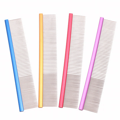 Professional Aluminum Crescent Comb - Salon-Grade Pet Grooming Tool