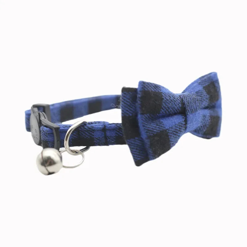Bow & Bell Pet Collar - Cute Adjustable Design for Cats & Small Dogs