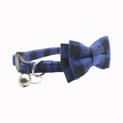 Bow & Bell Pet Collar - Cute Adjustable Design for Cats & Small Dogs