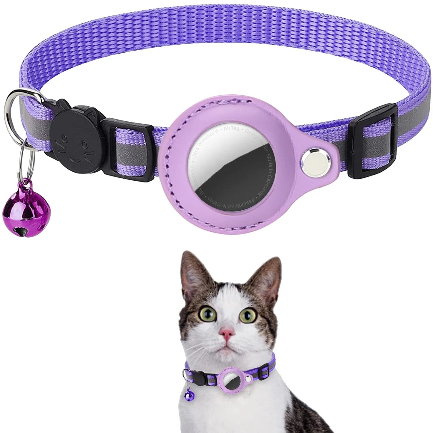 AirTag Pet Collar with Protective Case - Reflective Anti-Lost Design