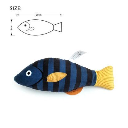 Interactive 3D Fish Catnip Toy - Realistic Plush with Sound & Crinkle