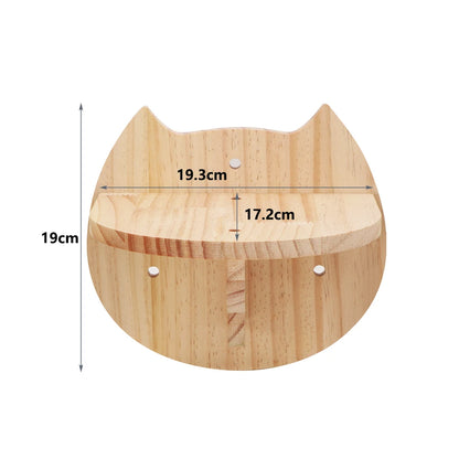 4-Step Wall-Mounted Cat Climbing Stairway - Sisal Scratch Posts