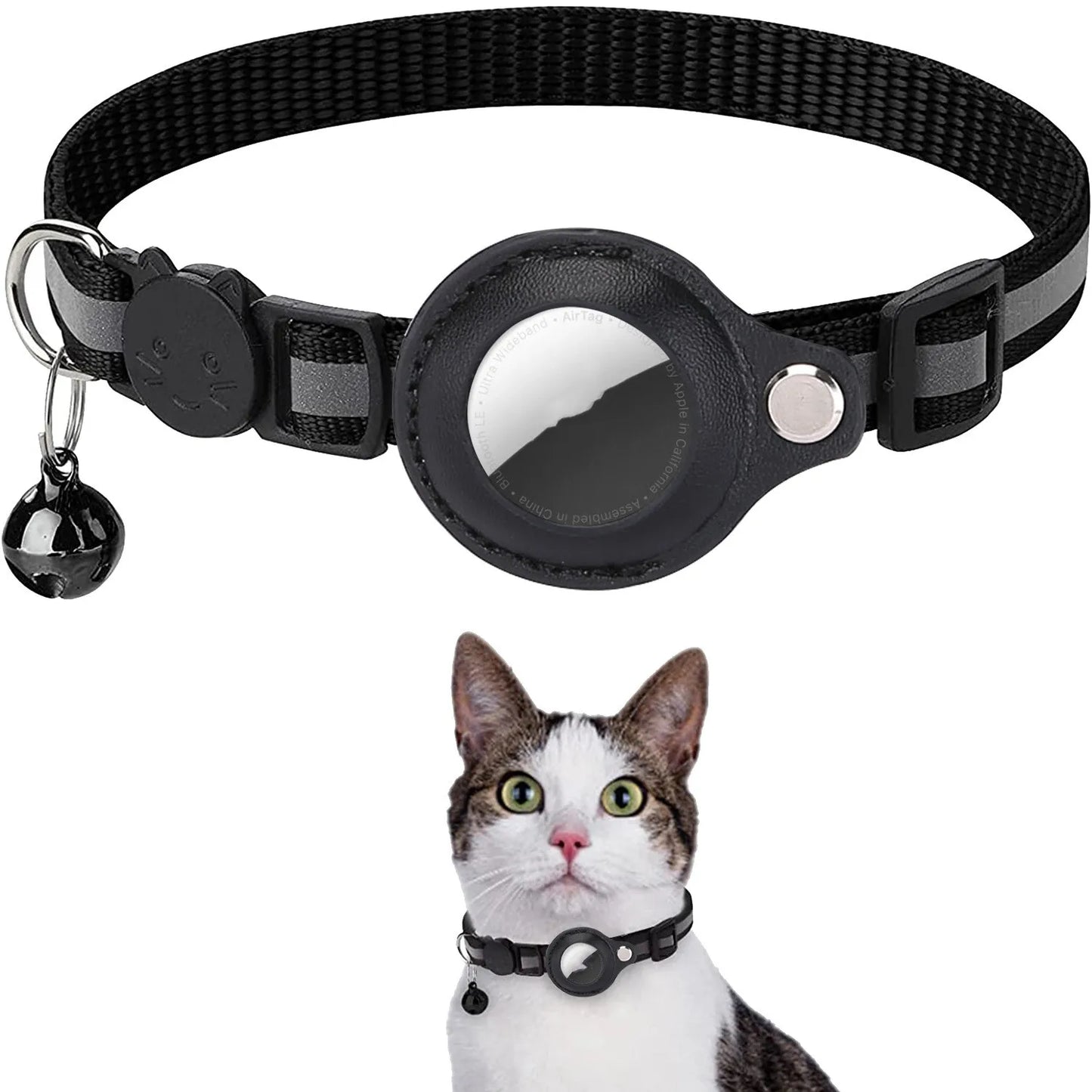 AirTag Pet Collar with Protective Case - Reflective Anti-Lost Design