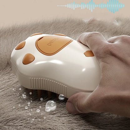 3-in-1 Electric Steam Pet Brush - Spray, Steam & Massage Grooming System