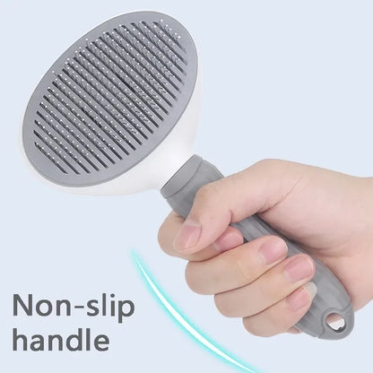 Self-Cleaning Slicker Pet Brush - One-Touch Hair Release System