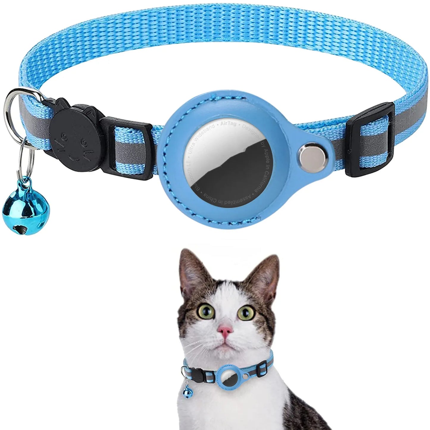 AirTag Pet Collar with Protective Case - Reflective Anti-Lost Design