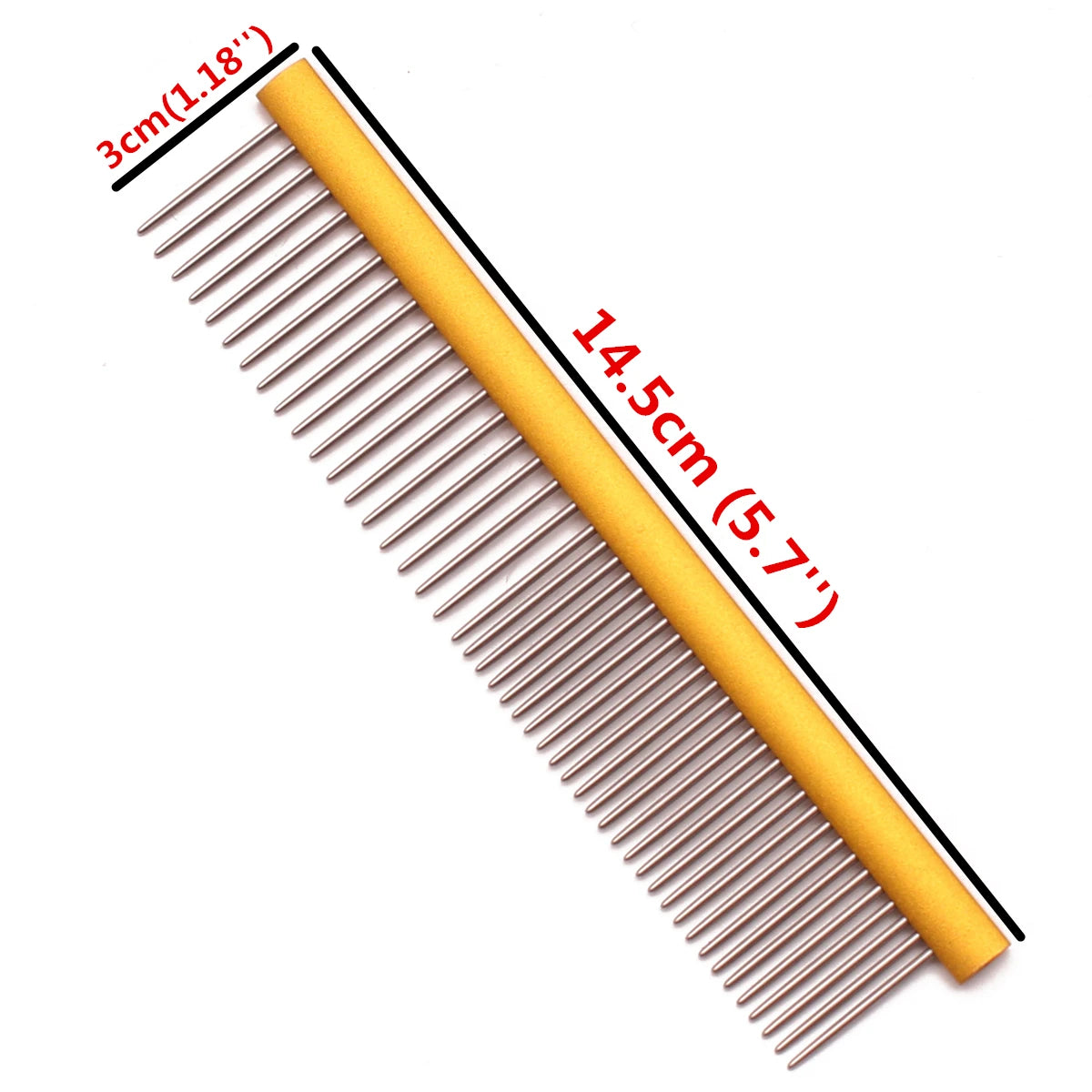 Professional Aluminum Crescent Comb - Salon-Grade Pet Grooming Tool