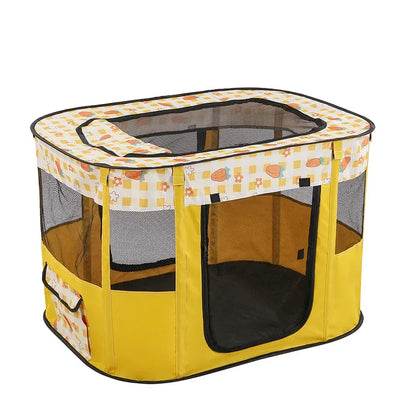 Deluxe Foldable Pet Playpen - Mesh Roof Delivery & Play Space