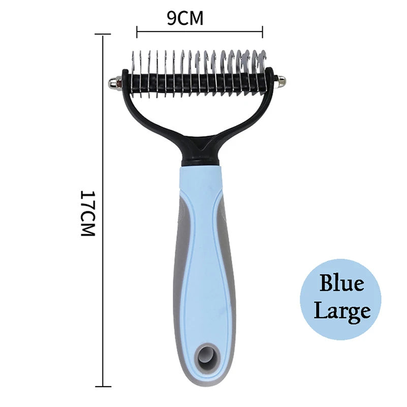 Professional Double-Action Pet Brush - Long & Short Hair Grooming Tool