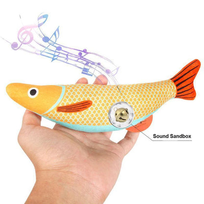 Interactive 3D Fish Catnip Toy - Realistic Plush with Sound & Crinkle