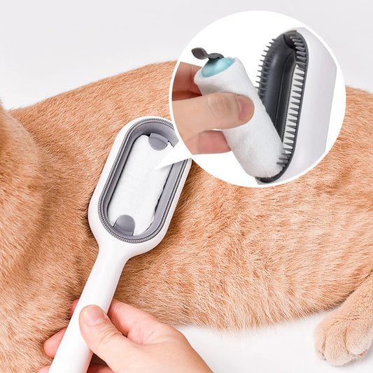 Double-Sided Pet Grooming Brush - Professional Hair Removal & Cleaning Tool