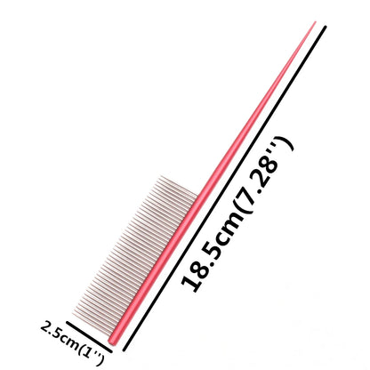 Professional Aluminum Crescent Comb - Salon-Grade Pet Grooming Tool