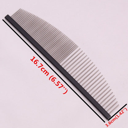 Professional Aluminum Crescent Comb - Salon-Grade Pet Grooming Tool