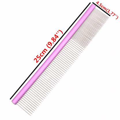 Professional Aluminum Crescent Comb - Salon-Grade Pet Grooming Tool