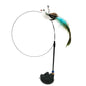 Interactive Bird Wand - Suction Cup Feather Teaser with Bell