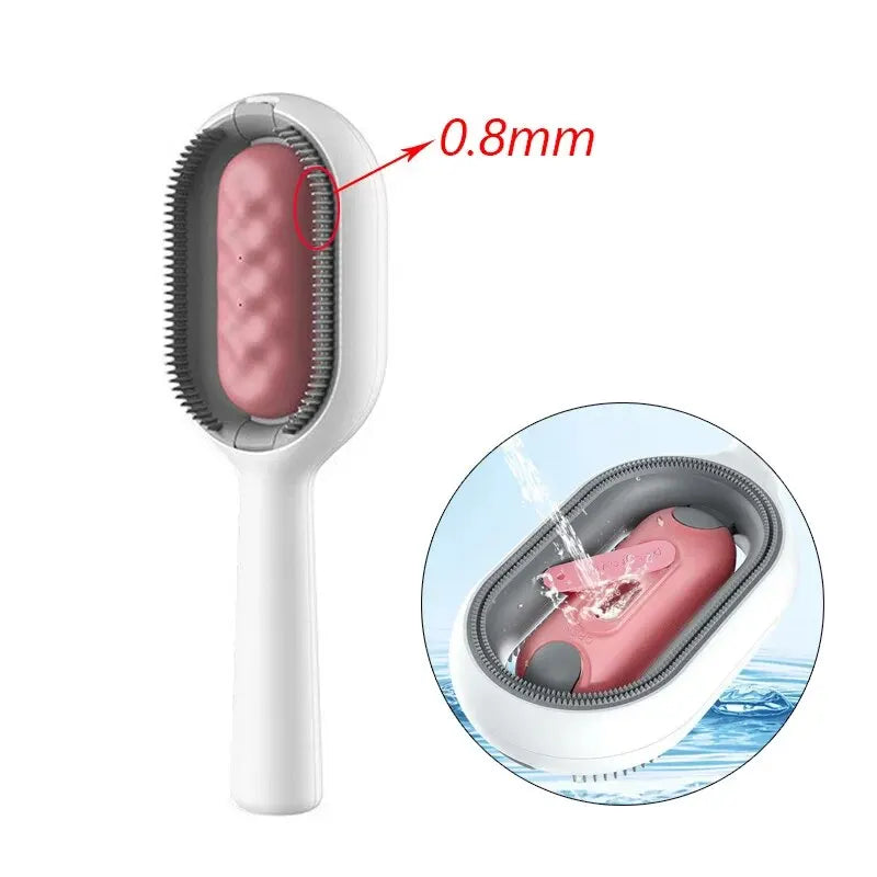 Self-Cleaning Pet Grooming Brush - Water Tank & One-Click Clean Design