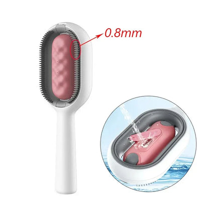Self-Cleaning Pet Grooming Brush - Water Tank & One-Click Clean Design