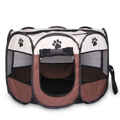 Portable 8-Sided Pet Playpen - Foldable Outdoor Fence