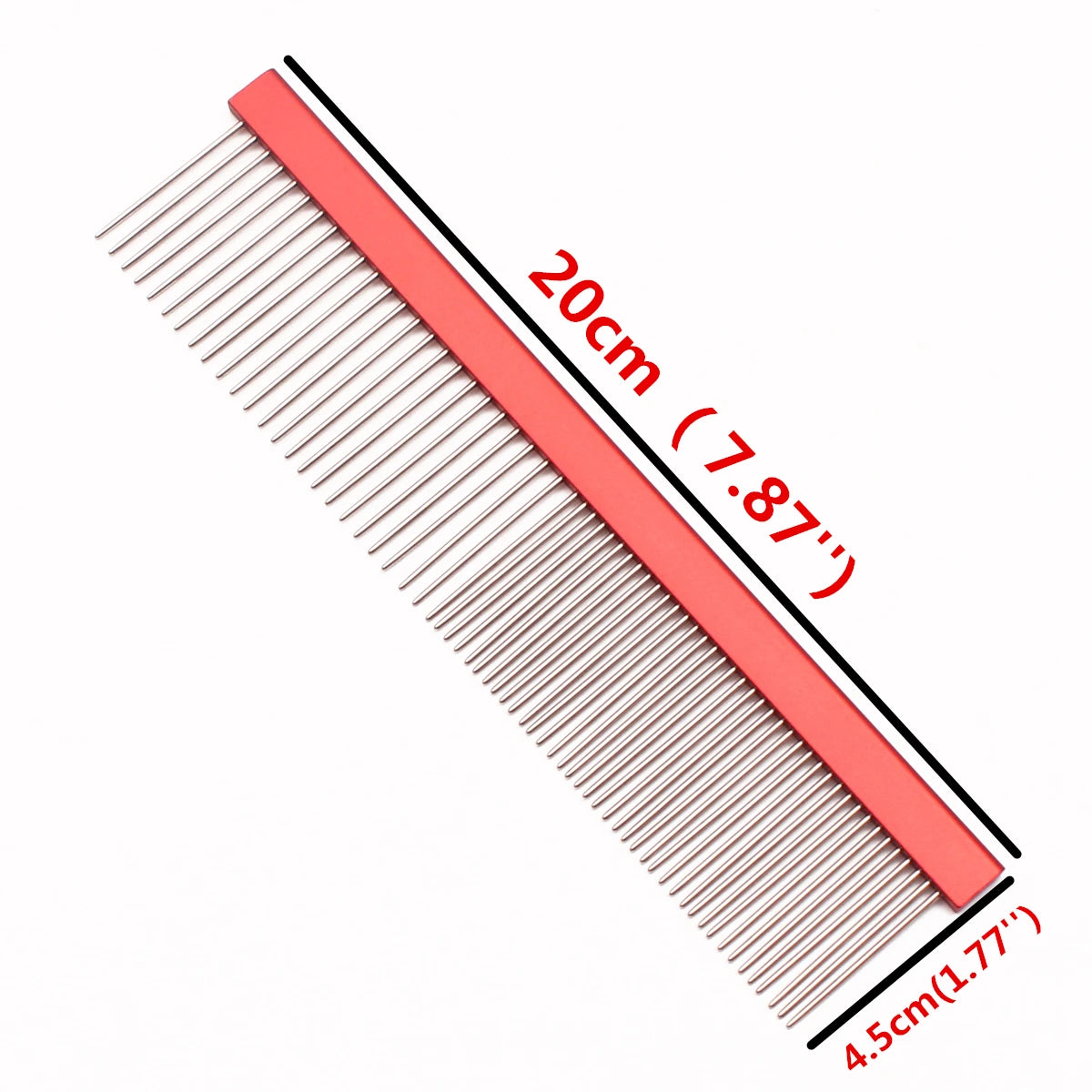 Professional Aluminum Crescent Comb - Salon-Grade Pet Grooming Tool