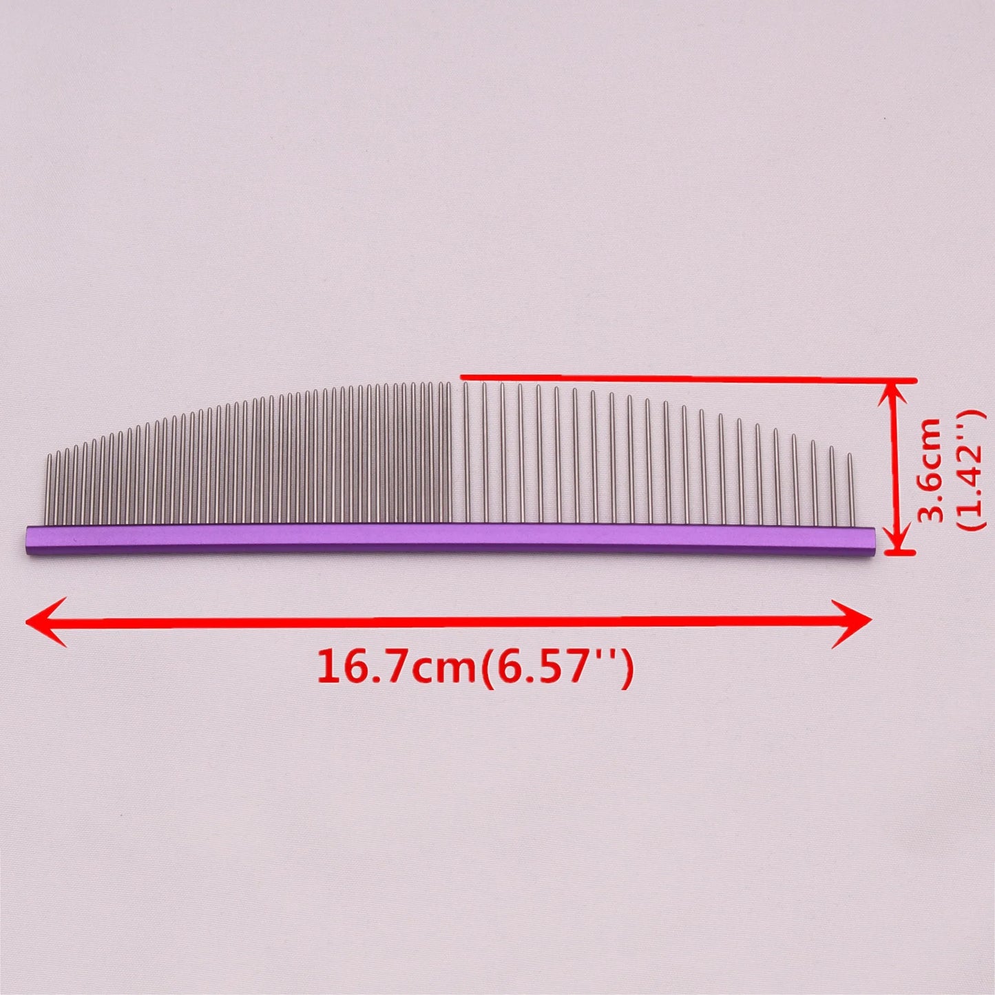 Professional Aluminum Crescent Comb - Salon-Grade Pet Grooming Tool