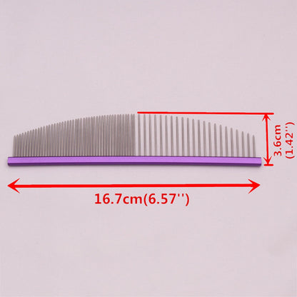 Professional Aluminum Crescent Comb - Salon-Grade Pet Grooming Tool