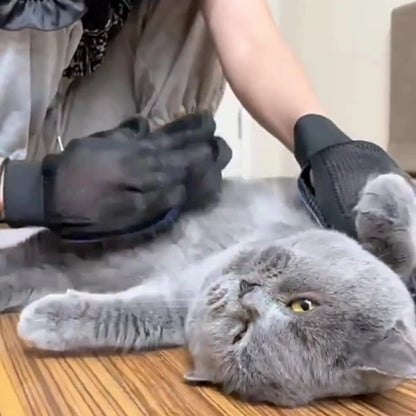 Silicone Pet Grooming Gloves - 2-in-1 Bath & Brush Solution