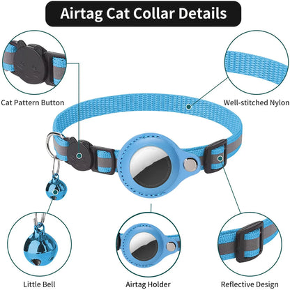 AirTag Pet Collar with Protective Case - Reflective Anti-Lost Design