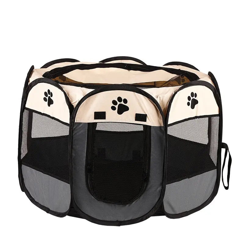 Portable 8-Sided Pet Playpen - Foldable Outdoor Fence
