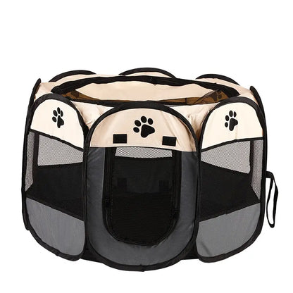 Portable 8-Sided Pet Playpen - Foldable Outdoor Fence