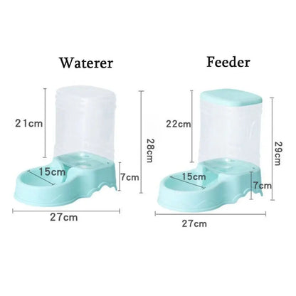 3.8L Smart Pet Water Fountain & Food Station - Dual Automatic System