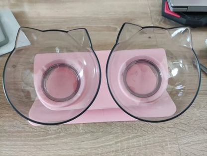 Elevated Double Pet Bowl Set - Non-Slip Raised Feeding Station